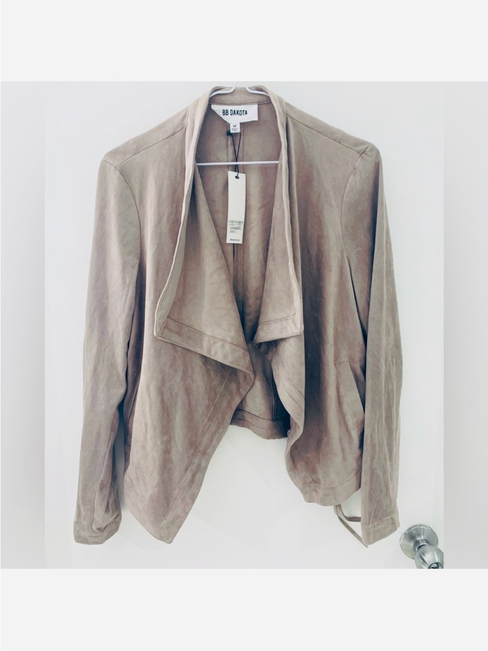 3 for $25 BB DAKOTA suede feel waterfall jacket